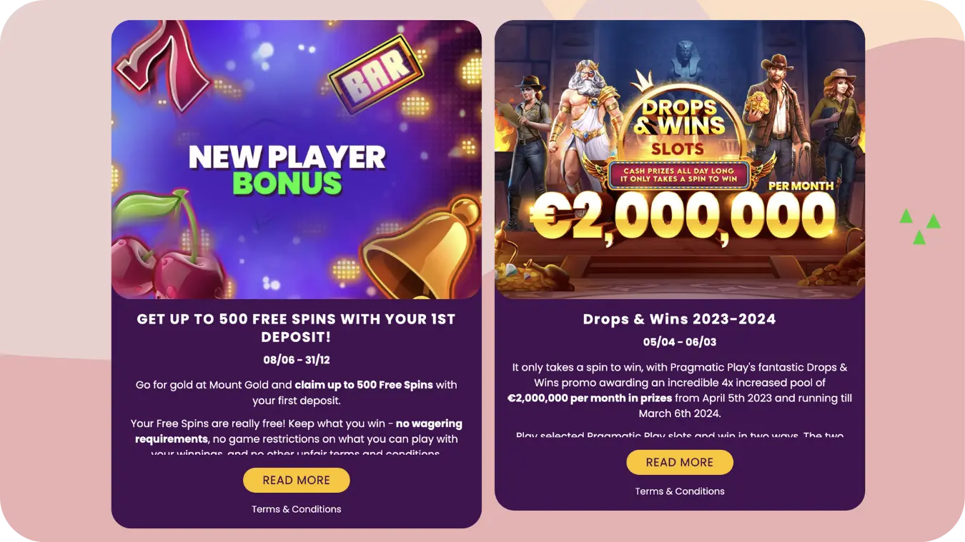 bild från kampanjsidan på casinot
